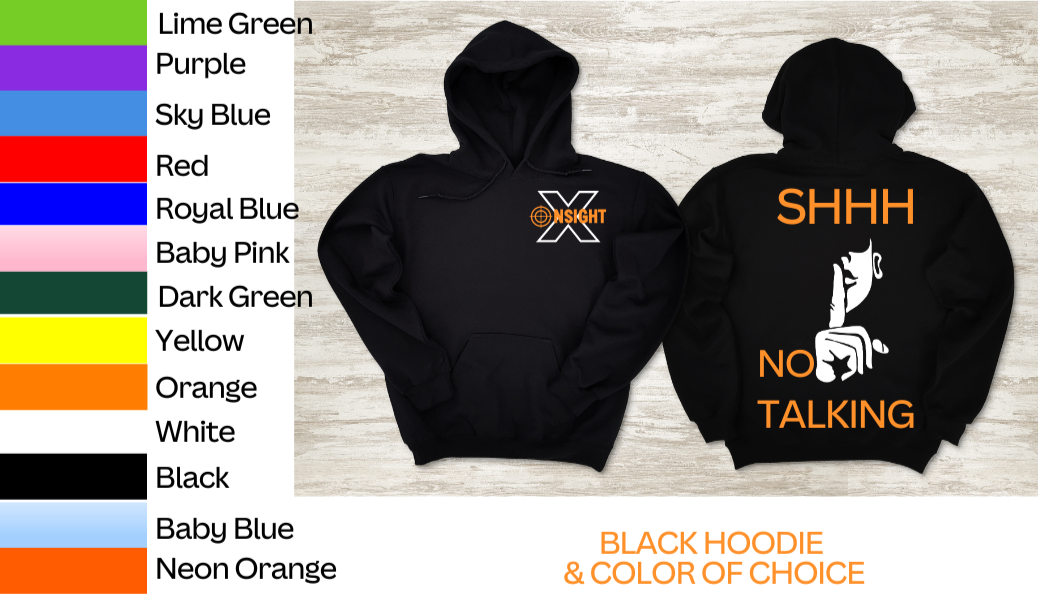 Trifecta SHHH hoodie (Black/White/Custom)