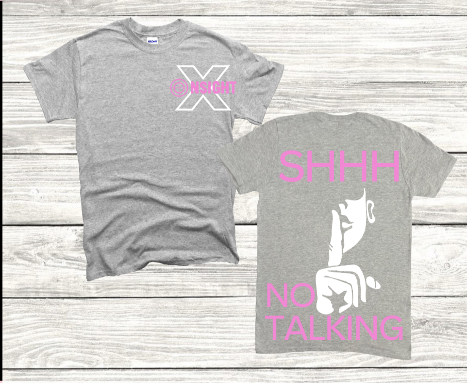 Trifecta SHHH T-shirt (Grey/White/Pink)