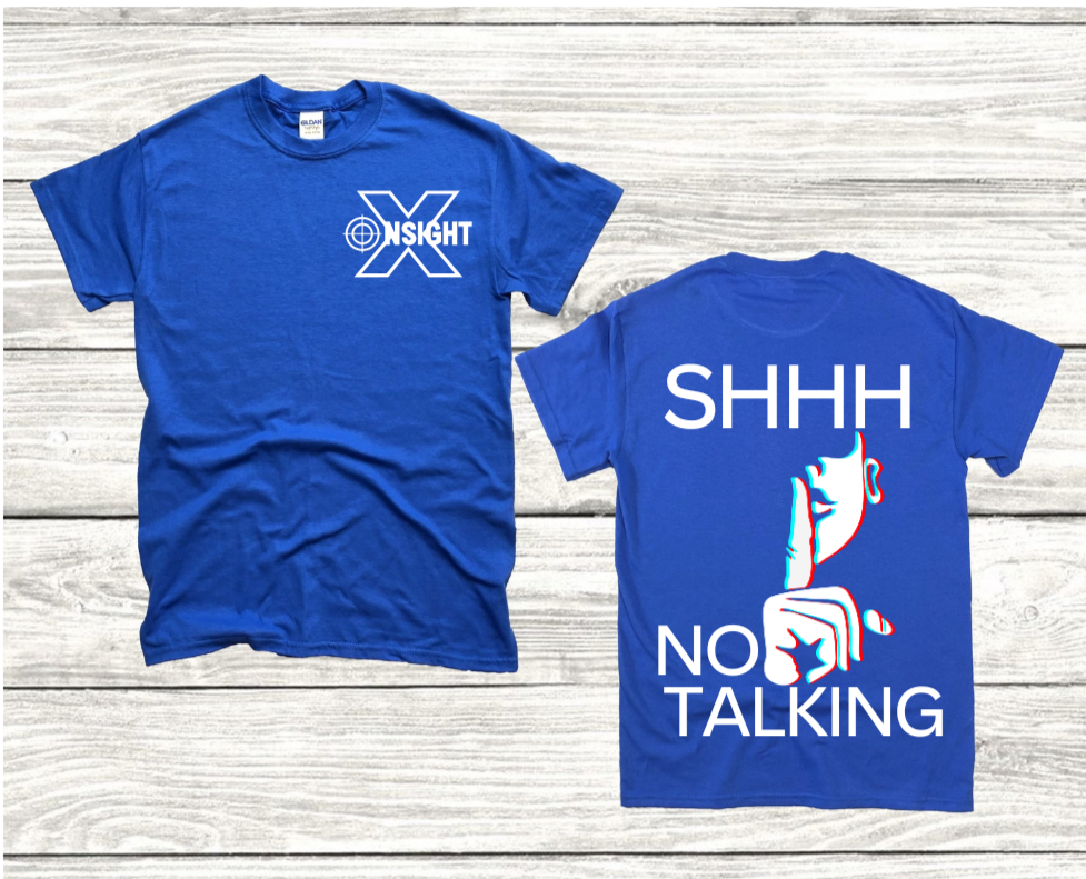 2Tone SHHH T-shirt (Blue/white)