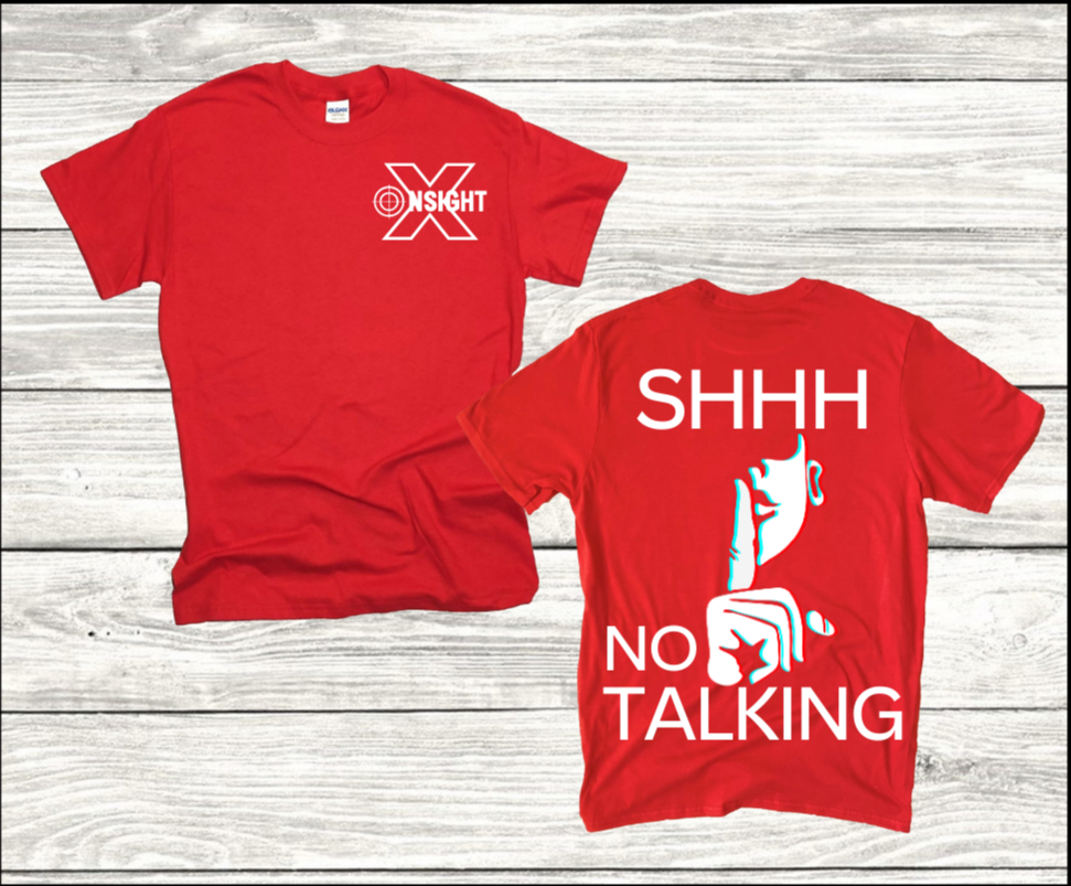 2Tone SHHH T-shirt (Red/White)