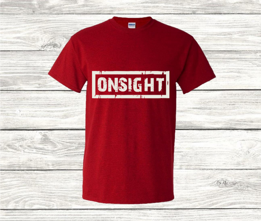 2Tone Stamped T-shirt (Red/white)